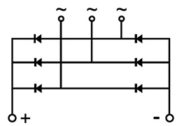 Schaltkreis Dreiphasen-Diodenbrücke