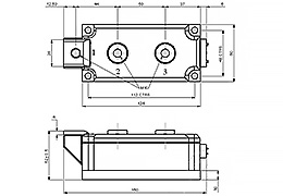 Skizze des Doppel-Thyristor-Moduls