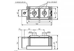 Skizze des Doppel-Thyristor-Moduls