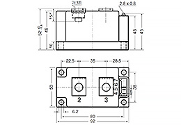 Skizze des Doppel-Thyristor-Moduls