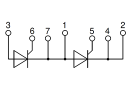 Thyristor-Doppelmodul-Schaltung