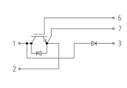 Topologie des IGBT-Moduls FF200R12KS4P