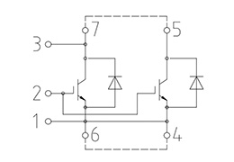 Topologie des IGBT-Moduls FZ1200R12HP4