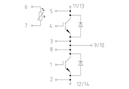 Topologie des IGBT-Moduls FF2400RB12IP7