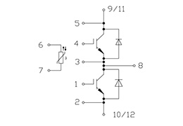 Topologie des IGBT-Moduls FF1400R17IP4