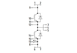 Topologie des IGBT-Moduls FF1200XTR17T2P5P