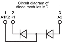 Connection diagram of diode module MD