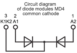 Anschlussplan Diodenmodul MD4-1000-28-D