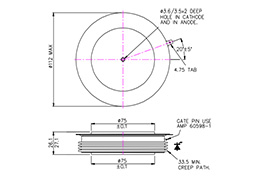 Thyristor mit verteiltem Gate R3559TD20T (R1966DH20) Abmessungen