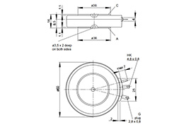 Thyristor T458N Umriss