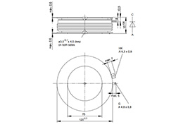 Thyristor T1401N Umriss