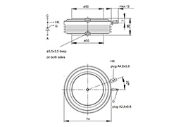 Thyristor T730N Umriss