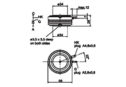 Thyristor T380N Umriss