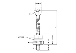 Abmessungen der Gleichrichterdiode
