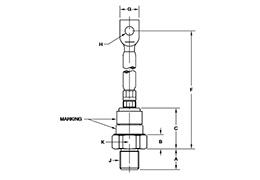 Abmessungen der Gleichrichterdiode