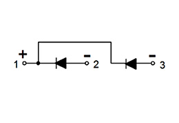 Schaltplan eines Doppeldiodenmoduls CC411099C