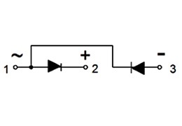 Schaltplan eines Doppeldiodenmoduls CD410899C