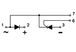 Schaltplan der Thyristor-Module