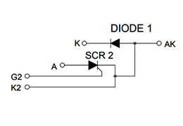 Schaltplan der Thyristor-Module