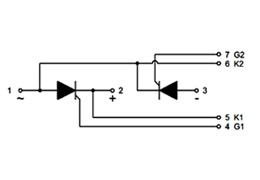 Schaltplan von Thyristor-Modulen