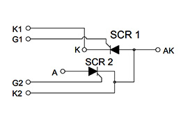 Schaltplan von Thyristor-Modulen
