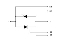 Schaltplan von Thyristor-Modulen Schaltplan von Thyristor-Modulen
