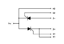 Schaltplan von Thyristor-Modulen