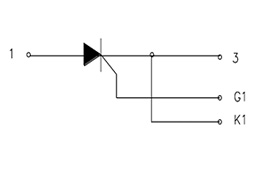 Schaltplan von Thyristor-Modulen
